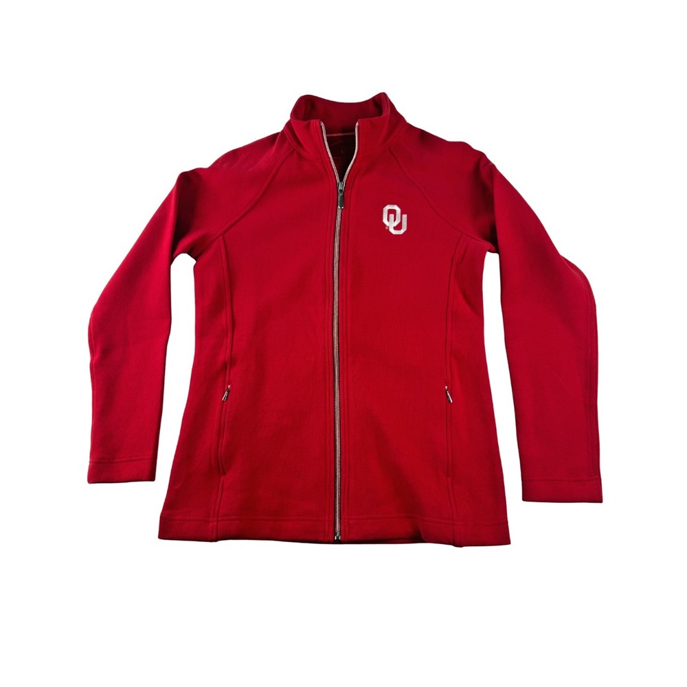 NWT Tommy Bahama Oklahoma Sooners OU Women's‎ Small Red Full Zip Fleece Jacket